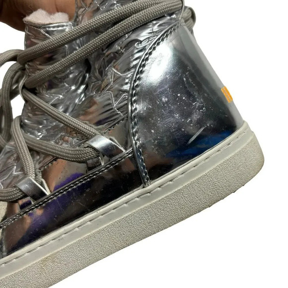 Inuikii Bomber Star Endurance Metallic Boot Silver Size 10 - Picture 10 of 12